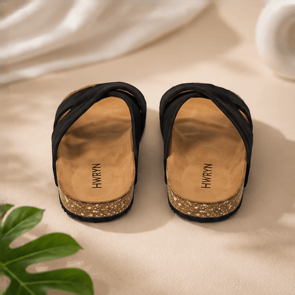 Cross-Strap Sandals – Black - Image 5