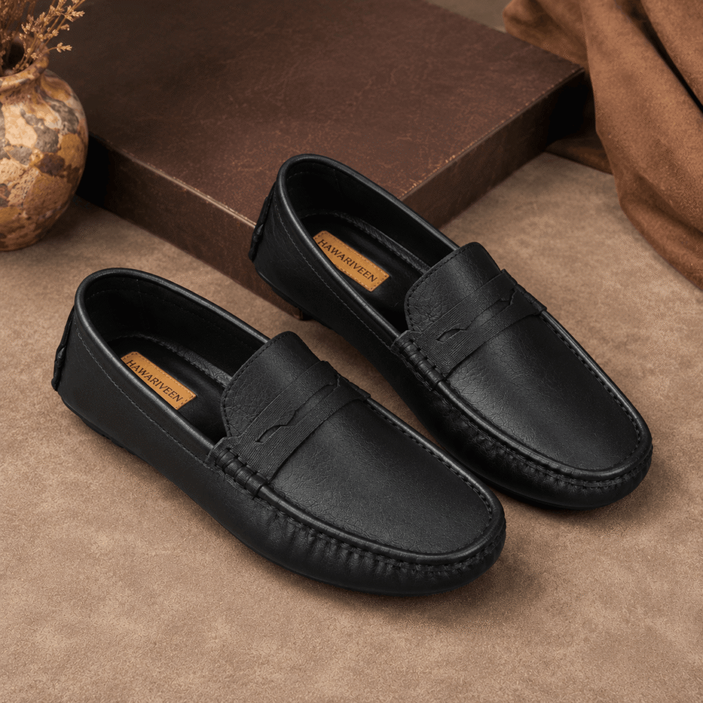 HWRYN Premium Leather Loafer – Black