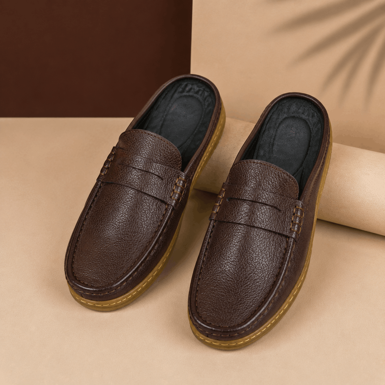 Leather Mule Loafer – Dark Brown - Image 2