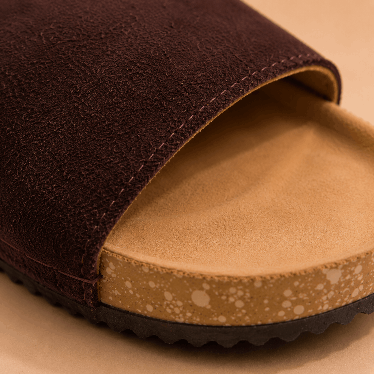 Leather Slide Sandals – Dark-Brown - Image 2